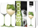 Eisch 2 Bicchieri Hugo 500/21G Base Verde In Confezione Regalo Secco Flavoured 15512021