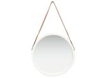 Vidaxl Specchio Da Parete Con Cintura 50 Cm Bianco