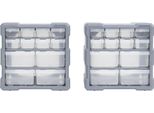 Vidaxl Organizzatore Multi-Cassetto 2 Pezzi 12 Cassetti 26,5X16X26 Cm
