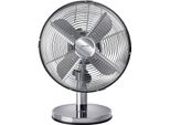 Sencor Sfe 2540SL Ventilatore Da Tavolo In Acciaio Inox, Diametro Pale 25 Cm, 3 Velocità, Rotazione Orizzontale Automatica A 90°, Angolo Di Inclinazione Regolabile, Potenza 30 W