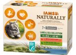 Iams Naturally Senior Cibo Umido Per Gatti In Salsa - Cibo Umido Di Alta Qualità Con Carne E Pesce Per Gatti Anziani, Collezione Terra E Mare, 12 X 85 G