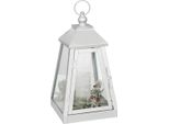 Lanterna In Metallo Con Candela Led, 32 X 17 Cm