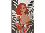 Murale Dipinto 80 X 120 X 2,8 Cm Tela Di Pino Multicolore