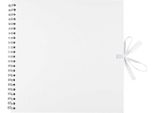 Album 30 X 30 Cm Bianco, 40 Fogli Di Carta Kraft Bianca, Album A Spirale, Album Per Scrapbooking