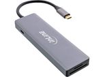 Inline® 33271O Multi Hub Inline® Usb 3.2 Tipo C (3X USB-A 5Gb/S + Usb Tipo-C (Pd 100W), Cardreader, Hdmi 4K@30Hz), Otg, Custodia In Metallo