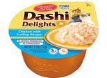 Inaba Dashi Delights Cibo Umido Per Gatti 100% Pollo Naturale | Senza Cereali, Senza Zucchero, Senza Aromi Artificiali, 86% Di Umidità | Bocconcini Premium Per Gatti In Brodo 70 G (1 Confezione)