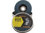 Disco Da Sbavo Rhodius Lsz F2 Box 125X22,23Mm Grana 80 Acciaio Inox Alphaline - 208535