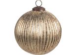 Clayre & Eef Guaina Di Natale Ø 12X12 Cm Vetro Color Oro