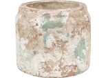 Vaso Da Fiori Clayre & Eef Ø 11X9 Cm Beige Verde Terracotta