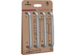 Walteco Set Di Maniglie Per Mobili Gissi 128 Mm, Cromo Opaco, 4 Pezzi