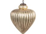 Clayre & Eef Guaina Di Natale Ø 12X16 Cm Vetro Color Oro