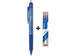 Pilot Frixion Clicker 05 / 0,25 Mm, Blu - 1 Confezione Da 3 Ricariche