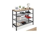 Tectake® Schuhregal, Industrial Style, Ablage Und 3 Gitterablagen, 80,5 X 30,5 X 72,5 Cm