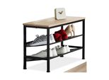 Tectake® Schuhregal, Industrial Style, Ablage Und 2 Gitterablagen, 75,5 X 30,5 X 45,5 Cm