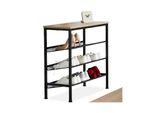Tectake® Schuhregal, Industrial Style, Ablage Und 3 Gitterablagen, 75,5 X 30,5 X 69,5 Cm