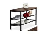 Tectake® Schuhregal, Industrial Style, Ablage Und 2 Gitterablagen, 75,5 X 30,5 X 45,5 Cm