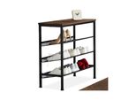 Tectake® Schuhregal, Industrial Style, Ablage Und 3 Gitterablagen, 75,5 X 30,5 X 69,5 Cm