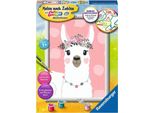 Ravensburger Creart 28514 - No Drama Lama - Lama Da Colorare Con I Numeri Per Bambini Dai 7 Anni In Su 28514