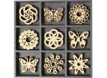 Knorr Prandell 2118521016 Scatola Per Ornamenti In Legno "Farfalle, Ornamenti"" Dimensione Del Motivo Circa 3 Cm, Scatola: 10,5 X 10,5 Cm"