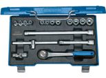 Gedore 30 GMU-3 Set Di Chiavi A Bussola 3/8" 17 Pezzi Esagono 6-19 Mm, 6235980"