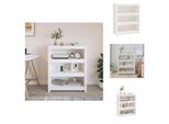 Vidaxl Libreria Bianca 80X35X97 Cm In Legno Di Pino Massiccio - Librerie E Scaffalature