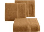 Asciugamano Mela 50X90 Cm Marrone Bambù Dettagli Eleganti