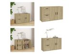 Vidaxl Credenza Rovere Sonoma 100X33X59,5 Cm In Legno - Credenza - Credenze - Armadio - Armadio Portaoggetti