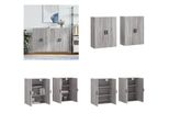 Vidaxl Armadi A Muro 2 Pz. Grigio Sonoma 69,5X34X90 Cm - Armadio A Muro - Armadio A Muro - Armadio - Armadio Portaoggetti