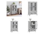 Vidaxl Credenza Grigio Cemento 69,5X31X115 Cm Materiale A Base Di Legno - Credenza - Credenze - Madia - Armadio