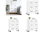 Vidaxl Credenza Bianca 69,5X34X90 Cm Materiale A Base Di Legno - Credenza - Credenza - Armadio - Credenza