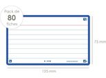 Oxford 400133875 80 Oxford Karteikarten Flash 2.0 Din A7 Weiß, Blau Liniert