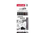 Uni-Ball PIN/5 Pf ASP016 Uni-Ball Fineliner Pin "Manga Shojo"" Pf, Set Da 5"