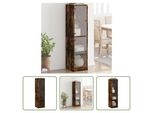The Living Store Credenza Con Ante In Vetro Rovere Fumé 35X37X142 Cm