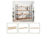 The Living Store Mensole Sospese 2 Pezzi 160X40X2 Cm In Legno Massiccio Di Acacia Trattato A Olio