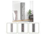 The Living Store Credenza Grigio Sonoma 34,5X34X180 Cm Materiale A Base Di Legno