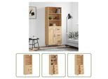 The Living Store Credenza Sonoma Rovere 69,5X34X180 Cm Materiale In Legno