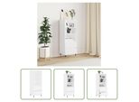 The Living Store Credenza Bianca 40X36X110 Cm Materiale A Base Di Legno