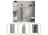 The Living Store Armadio A Muro Grigio Sonoma 34,5X34X90 Cm Materiale Legno