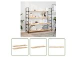 The Living Store Mensole Sospese 2 Pz. 140X40X2 Cm In Legno Massiccio Di Acacia Non Trattato