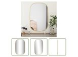The Living Store Specchio Da Parete Golden 70X45 Cm