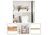 The Living Store Piano Tavolo Rettangolare 60X40X2 Cm In Legno Massiccio Di Acacia