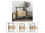 The Living Store Comodino A Parete Rovere Sonoma 35X30X51 Cm Materiale Legno