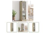 The Living Store Credenza Con Ante In Vetro Rovere Sonoma 35X37X142 Cm