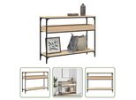 The Living Store Consolle Con Ripiano In Rovere Sonoma 100X29X75Cm Materiale In Legno