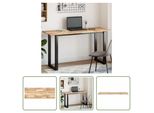 The Living Store Piano Tavolo Rettangolare 140X50X2 Cm In Legno Massiccio Di Acacia