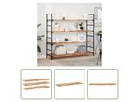 The Living Store Mensole Sospese 3 Pezzi 140X40X2 Cm In Legno Massiccio Di Acacia Trattato A Olio