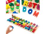 Puzzle In Legno Montessori Alfabeto Numeri Scienza