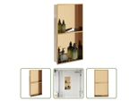 The Living Store Piatto Doccia Golden Brushed 32X62X9 Cm Acciaio Inossidabile