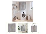 The Living Store Armadio A Muro Grigio Sonoma 69,5X34X90 Cm Materiale Legno