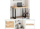 The Living Store Piano Tavolo Rettangolare 100X80X2 Cm In Legno Massiccio Di Acacia